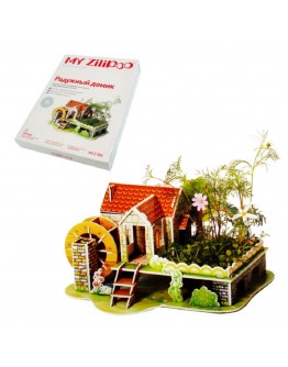 3D пъзел Къща на дъгата с жива градина – 29 елемента