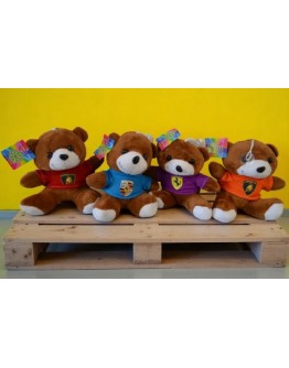 Плюшено мече с блузка автомобилни марки 15 см