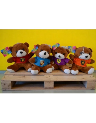 плюшено мече с блузка автомобилни марки 15 см