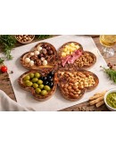 дървен поднос сърце комплект пъзел