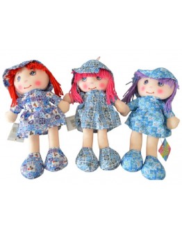 Плюшена кукла момиченце 30 см мека играчка за гушкане