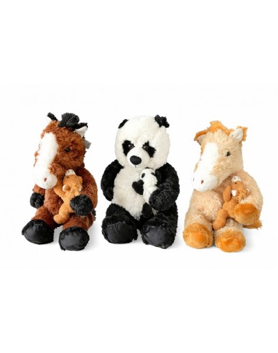 плюшена играчка майка с бебе панда конче 50 см