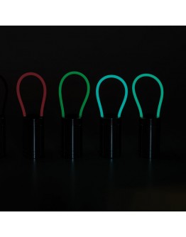 Алуминиево 6-LED фенерче-ключодържател с силиконова дръжка