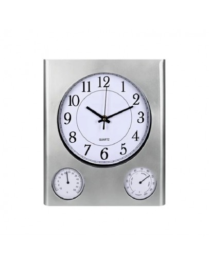 стенен часовник с термометър и влагомер