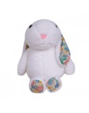 Плюшено зайче с цветни уши 22см