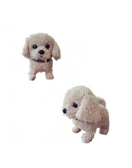 Плюшена играчка на батерии Куче, ходи и лае