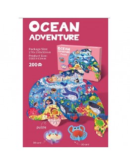 Детски пъзел във форма на животно – 200 части (4 вида)