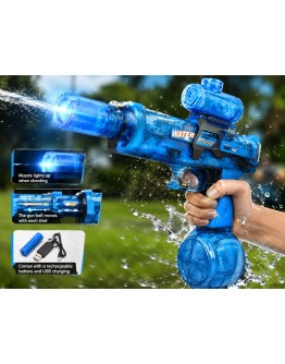  Хит играчка! Електрически воден пистолет с акумулаторна батерия, USB зареждане и светещо дуло