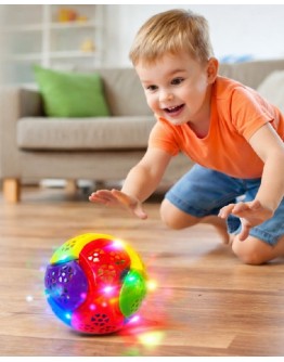Подскачаща топка с музика и светлина детска играчка 11 см