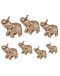 Статуетки  слончета с инкрустации -комплект  7 броя