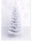 Изкуствена бяла коледна елха 120 см + LED лента 7 м Изкуствена бяла коледна елха 120 см + LED лента 7 м