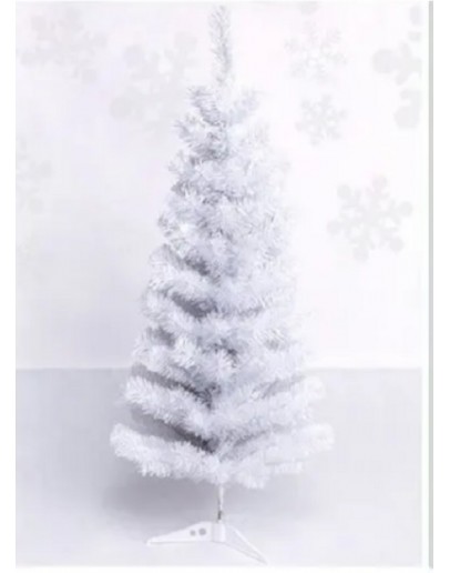 Изкуствена бяла коледна елха 120 см + LED лента 7 м Изкуствена бяла коледна елха 120 см + LED лента 7 м