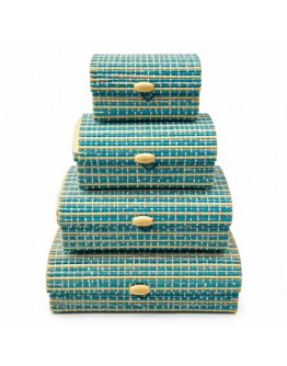 Комплект бамбукови кутии 4 броя за съхранение