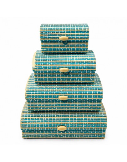 комплект бамбукови кутии 4 броя