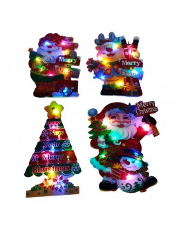  Коледна украса светещ стикер 25см 