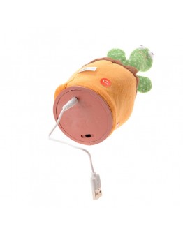 Танцуващ и пеещ плюшен кактус с глас и USB 33 см