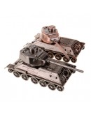 Декоративна метална фигурка танк с въртящи се гуми