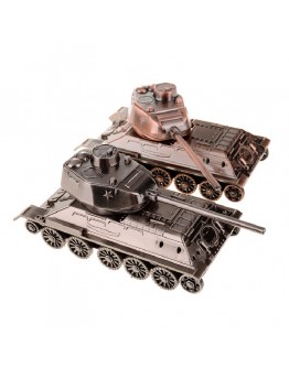 Декоративна метална фигурка танк с въртящи се гуми