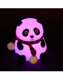 Нощна лампа панда силиконова LED със смяна на цветовете