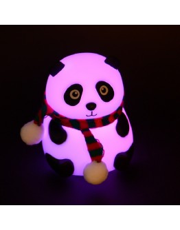 Нощна лампа Панда силиконова с USB и смяна на цветовете