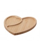 бамбуково плато с форма на сърце